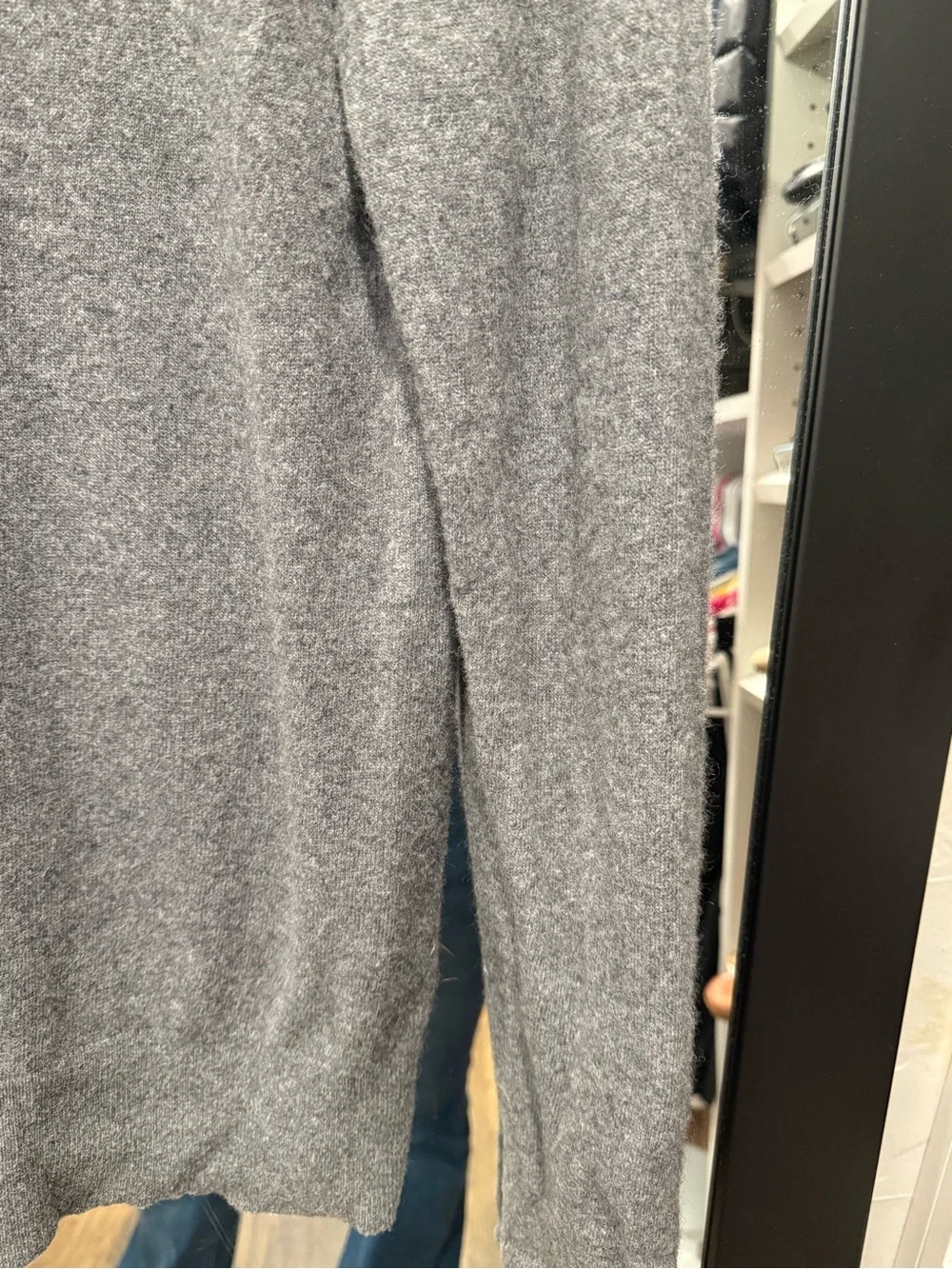 Banana Republic Men’s Gray Zip-Neck Sweater Merino Wool